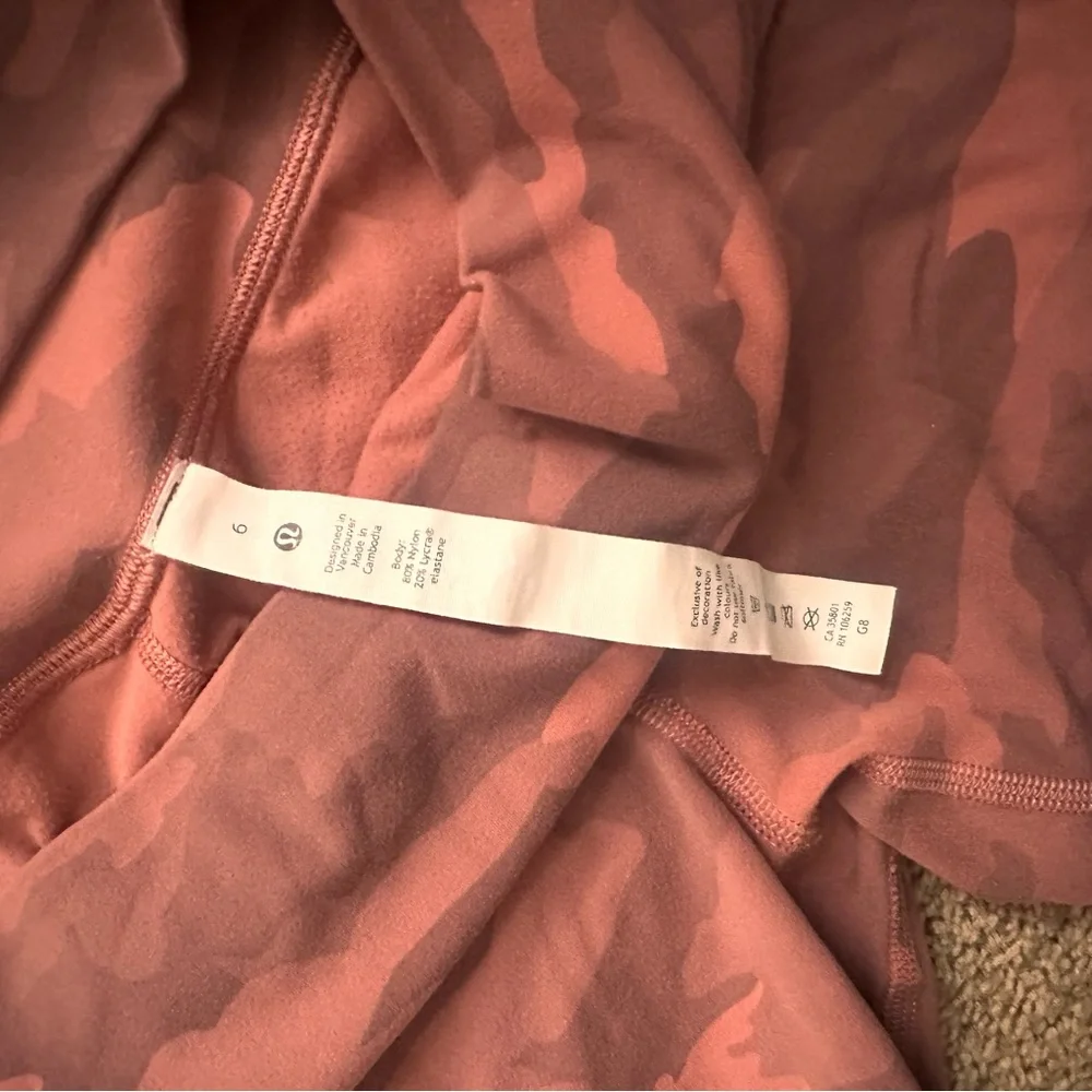 Lululemon Pink Camouflage Shorts - Picture 3 of 3